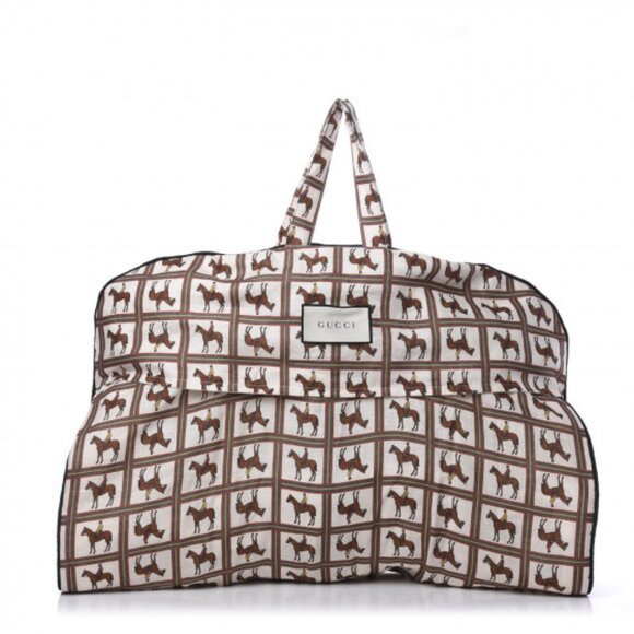 Gucci Other - Gucci Equestrian Print Canvas Garment Weekend Travel Bag
